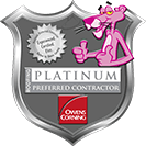 Platinum Owens Corning Preferred Contractor Award