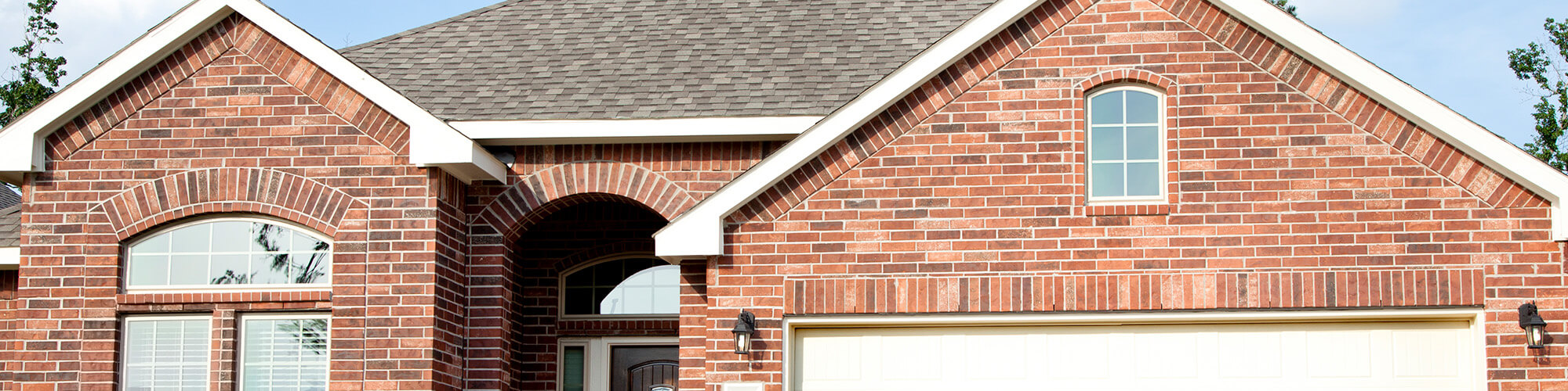 Brick siding on a home in Michigan