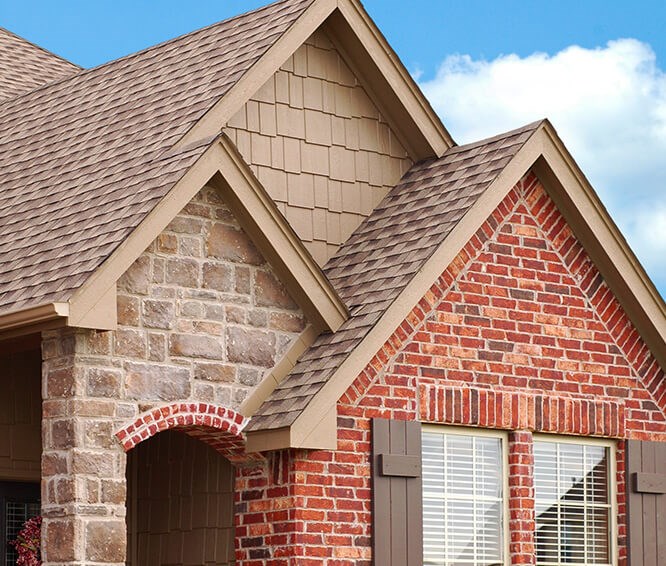 New brick siding on a home in Michigan