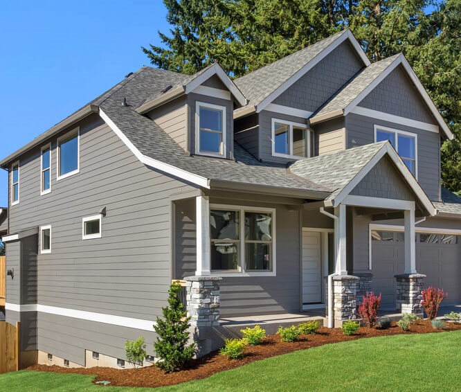 Steel siding on a home in Michigan