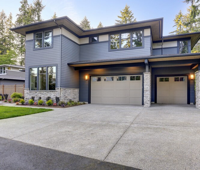 Michigan home with steel siding