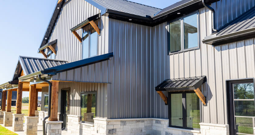 Steel siding on a home in Michigan