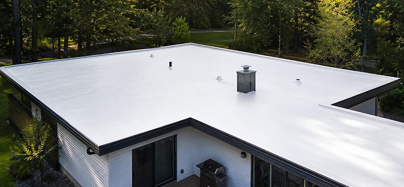 PVC roofing on a home in Michigan