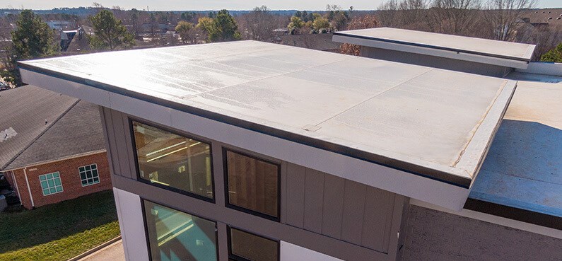 TPO roofing on a home in Michigan
