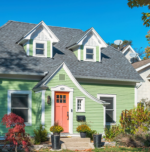 New vinyl siding installation