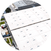 PVC flat roof system installation