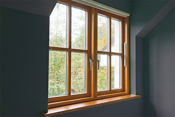 Energy efficient wood windows on home in Grand Rapids, MI