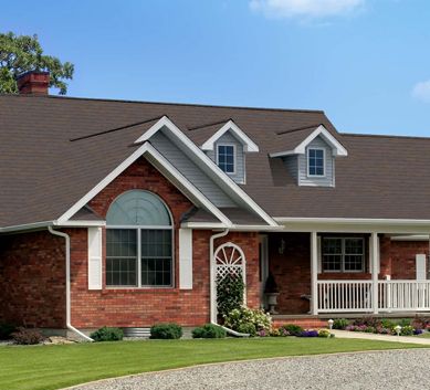 Cascade House with Certainteed GAF Heather Blend Shingles