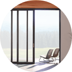 Floor to ceiling sliding windows