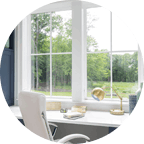 White vinyl windows with two way grill in Holland Michigan Home