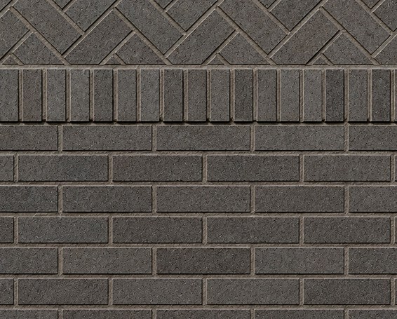 Mixed stone blend siding style
