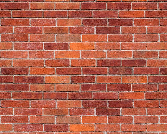 Traditional red brick siding