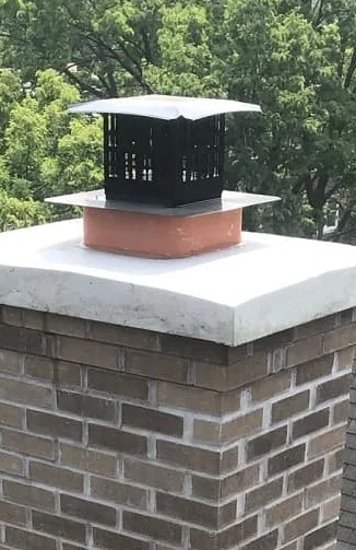 Poured chimney cap on residential home