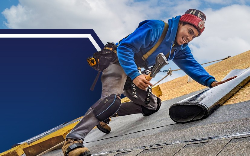 Technician working on a home in West Michigan